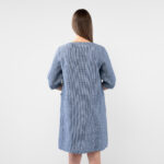 AVA Vestito blu bianco