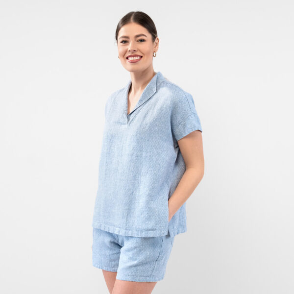 LOGAN BEY Blusa blu - immagine 3