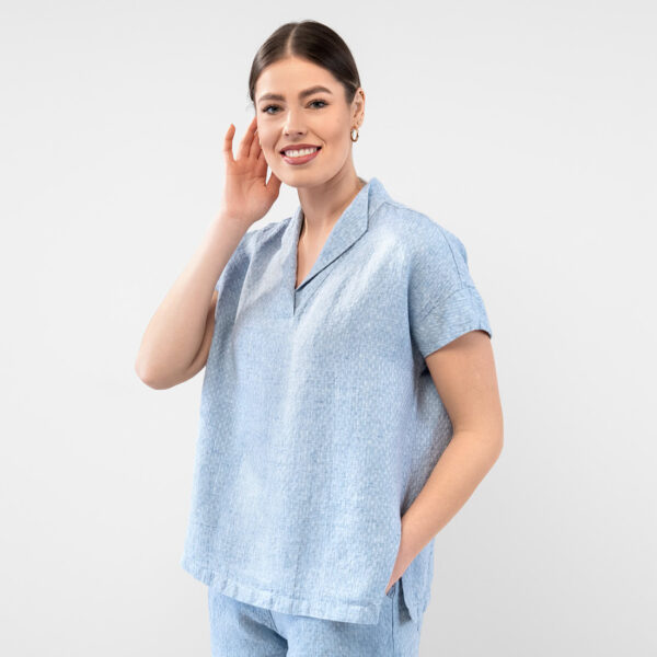 LOGAN BEY Blusa blu - immagine 4