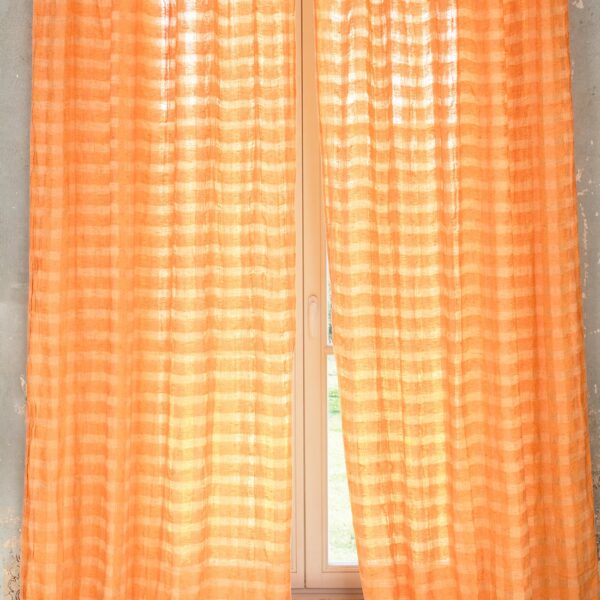 KORI Curtain orange, linen curtains