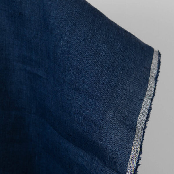 Tessuto di lino blu scuro - immagine 2
