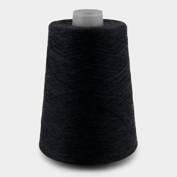 Linen yarn charcoal black