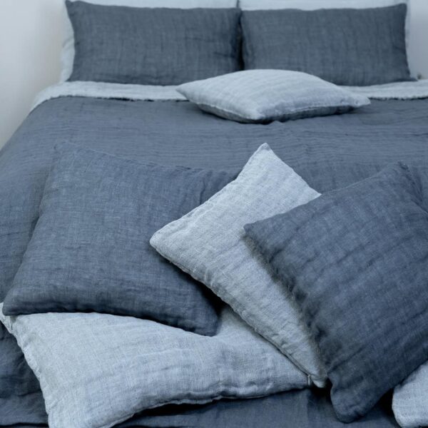 Linen cushion cover light grey