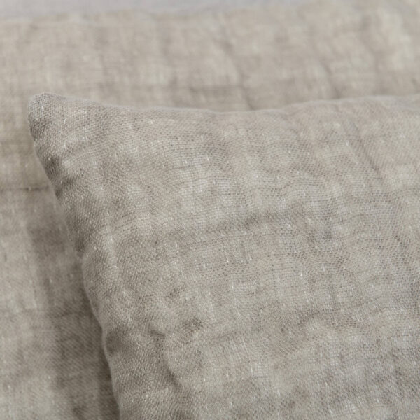 Linen cushion cover grey-brown