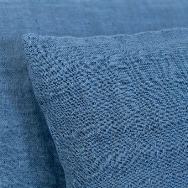 Linen cushion cover grey-blue