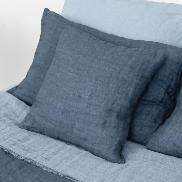 Linen cushion cover dark grey