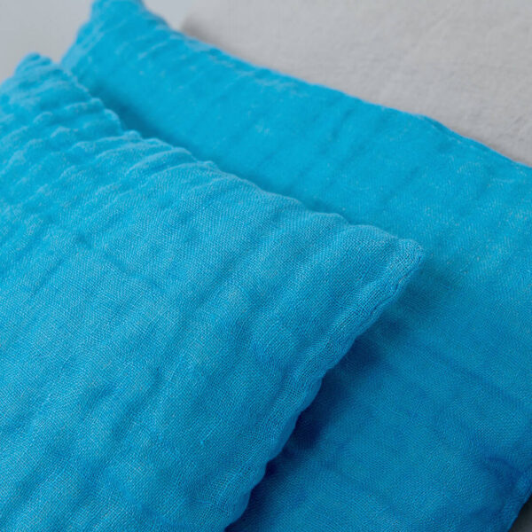 Linen cushion cover sky blue