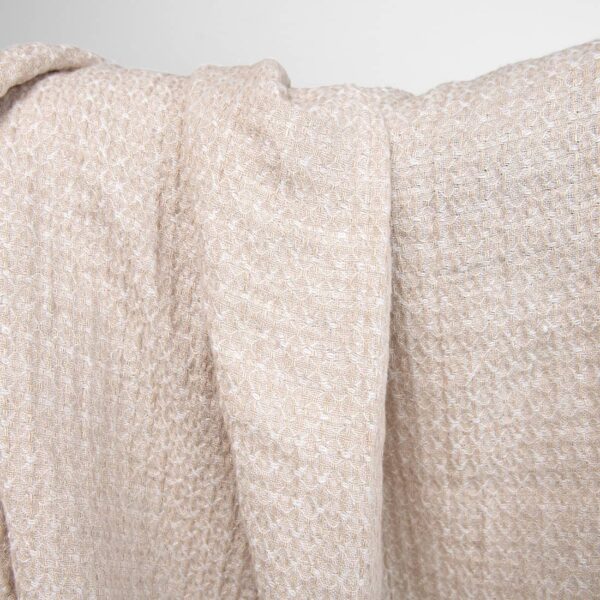 heavy washed linen light brown fabric, dobby
