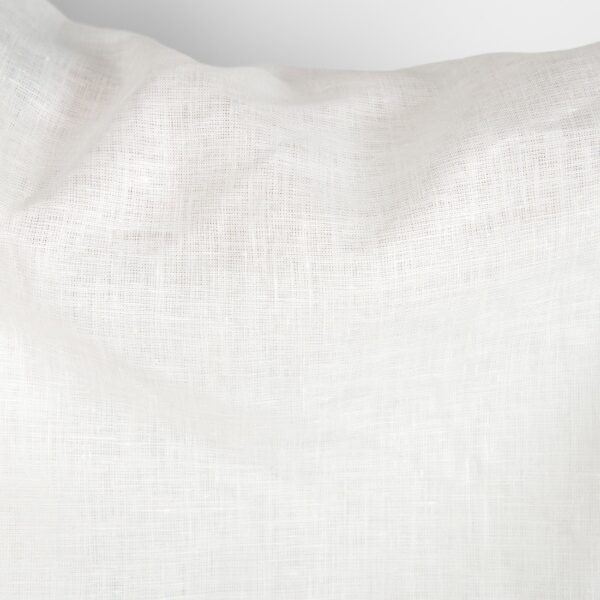 Off-white linen fabric close up detail