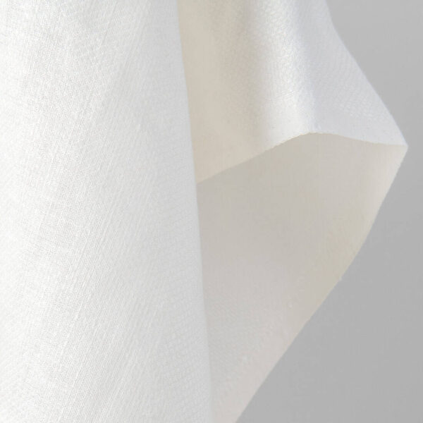 Linen fabric off-white small diamonds, pure linen