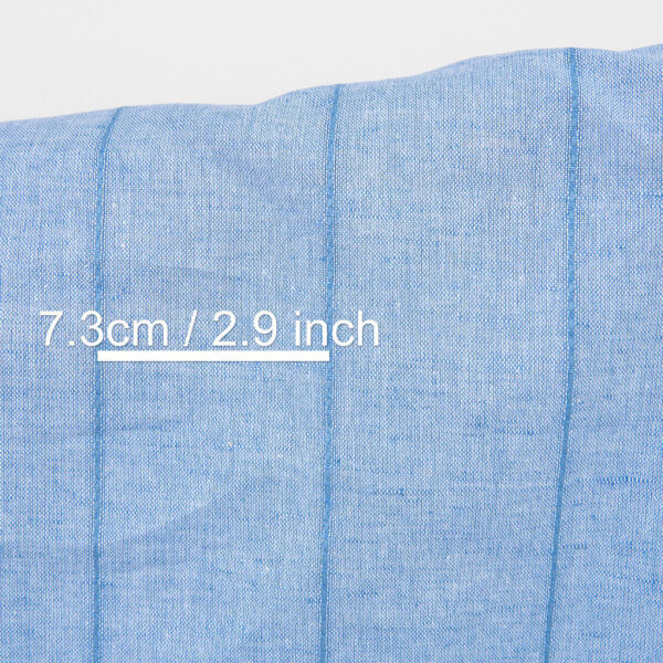Linen cotton fabric blue and white stripes, pinstripes