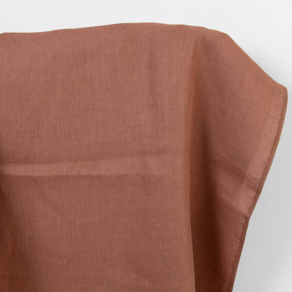Linen fabric brown twill