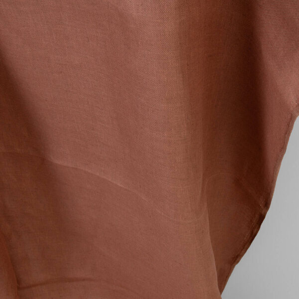 Linen fabric brown twill, made in Lithuania