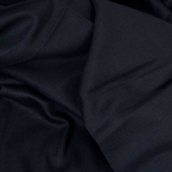 Linen cotton fabric blue-black satin