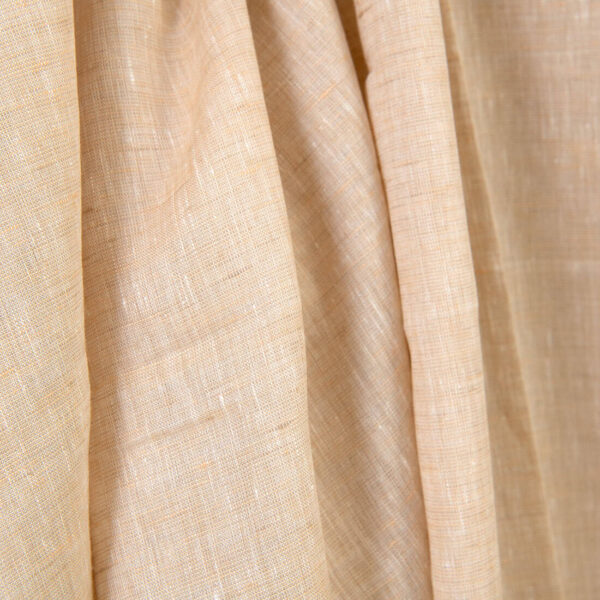 Lightweight linen fabric brown and white melange, plain weave