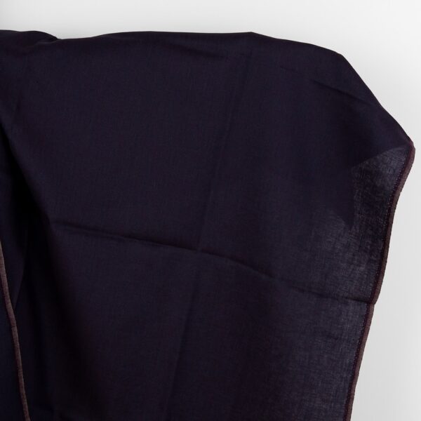 Linen fabric deep blue and violet melange