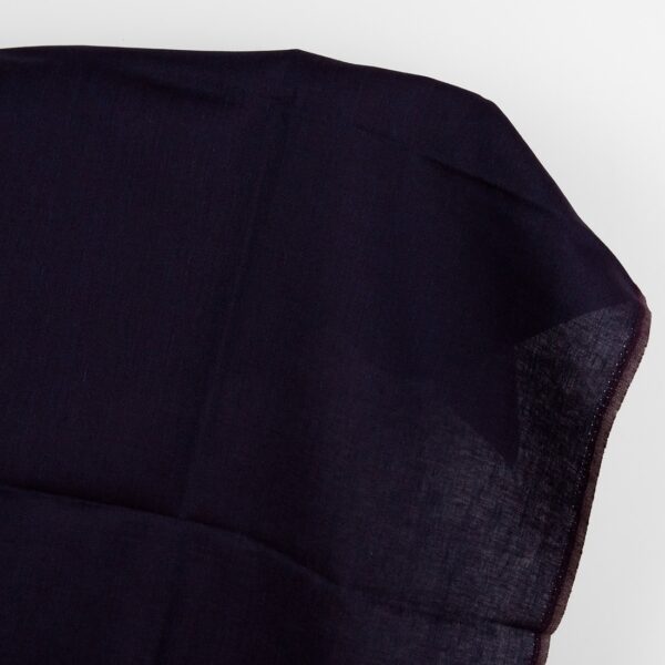 Linen fabric deep blue and violet melange, unwashed