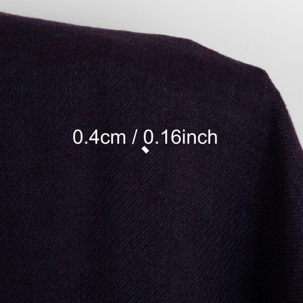 Linen fabric deep blue and violet melange, with measurements