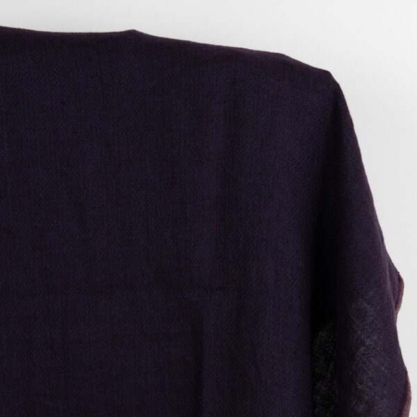Linen fabric deep blue and violet stripes, washed, 145cm width