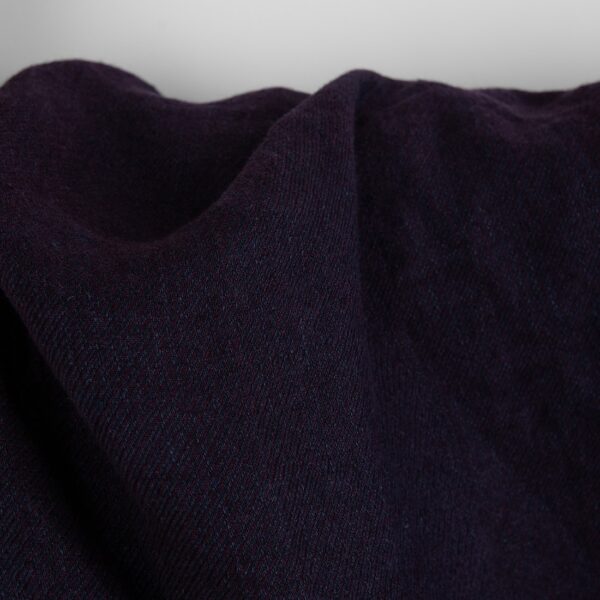 Linen fabric deep blue and violet stripes, dobby